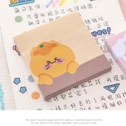 80 Sheet Kawaii Cartoon Oil Painting Sticky Notes Cute Animal Rabbit Puppy Bear Memo Pad Cute Decoration Stationery Note Book