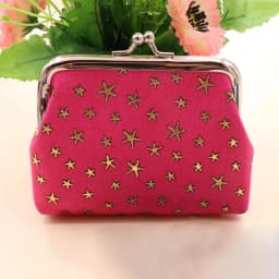 Elegant Vintage-Style Coin Purse, Kiss Lock Clip Women's Star Print Organizer Small Purse Card Organizer Bag
