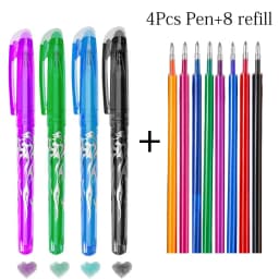 Color Erasable Gel Pens 0.7mm Multi-color Refill Kawaii Colored Pen for Drawing Writing Gel Ink Rollerball Pen Stationery