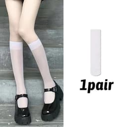 Women Silk Thin Knee Socks Transparent Elastic Ladies Spring Summer Stockings Girls Breathable Lolita JK Cute Nylon Long Socks
