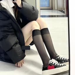 Women Silk Thin Knee Socks Transparent Elastic Ladies Spring Summer Stockings Girls Breathable Lolita JK Cute Nylon Long Socks