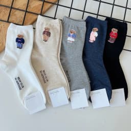 Good Quality Cartoon Elegant Lady Bear Women's Cute Socks Cotton Harajuku Style Woman Novelty Breathable Sox Christmas Gifts