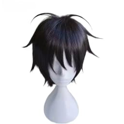 Anime Monkey D. Luffy Short Black Cosplay Wig Heat Resistant Synthetic Hair Wigs