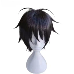Anime Monkey D. Luffy Short Black Cosplay Wig Heat Resistant Synthetic Hair Wigs