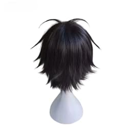 Anime Monkey D. Luffy Short Black Cosplay Wig Heat Resistant Synthetic Hair Wigs