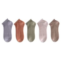 5 Pairs Women Cotton Short Socks Summer Thin Mesh Low Cut Soft Breathable Solid Color No Show High Quality Female Ankle Socks