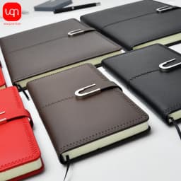 WQN-A6/B5 Leather Business Notebook, 3 Colors, 108 Pages, Diary Agenda, Organized Student Stationery