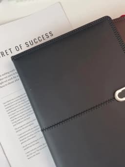WQN-A6/B5 Leather Business Notebook, 3 Colors, 108 Pages, Diary Agenda, Organized Student Stationery