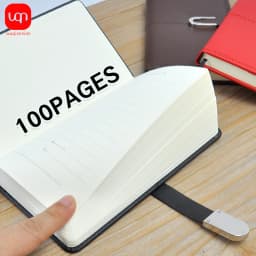 WQN-A6/B5 Leather Business Notebook, 3 Colors, 108 Pages, Diary Agenda, Organized Student Stationery