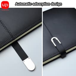 WQN-A6/B5 Leather Business Notebook, 3 Colors, 108 Pages, Diary Agenda, Organized Student Stationery