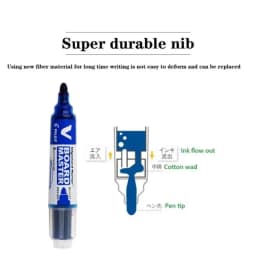 Pilot High Capacity Marking Pen Professional for White Board, Ultra-clean Erasing Water-based Replaceable Ink Idea Organizer Set