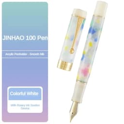Jinhao 100 Fountain Pen Golden Arrow Clip Luxury Executive Pens M/F/EF Nib Writing ink Pens Stationery Office School Supplies