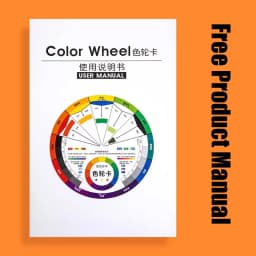 72 Colors Paper Card Wheel For Painting Circle Chromatic Eyebrow Painting Design Nails Professional Pigment Makeup Supplies