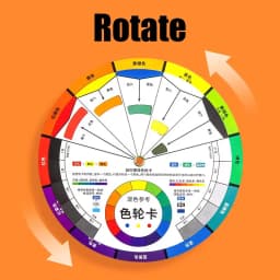 72 Colors Paper Card Wheel For Painting Circle Chromatic Eyebrow Painting Design Nails Professional Pigment Makeup Supplies