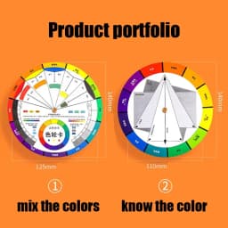 72 Colors Paper Card Wheel For Painting Circle Chromatic Eyebrow Painting Design Nails Professional Pigment Makeup Supplies