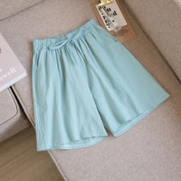 Women Summer Cool Solid Color Casual Pants Cotton Material Fashion Comfort Daily Loose High Waisted Pants