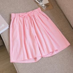 Women Summer Cool Solid Color Casual Pants Cotton Material Fashion Comfort Daily Loose High Waisted Pants
