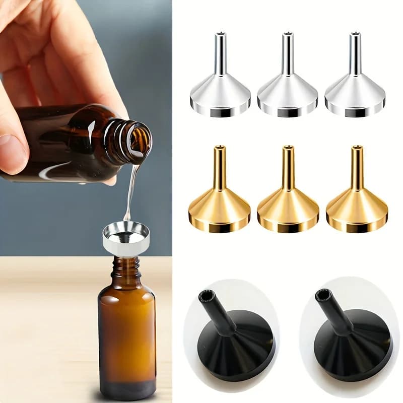 1/3/5pcs Refillable Perfume Bottle Funnel, Mini Perfume Travel Bottle Refillable, Bottom Fill Perfume Dispenser