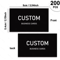 200/500/1000pcs Customizable Cards, Personalized Business Cards with Acrylic Storage Box, Matte Film Thank You Invitations