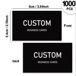 200/500/1000pcs Customizable Cards, Personalized Business Cards with Acrylic Storage Box, Matte Film Thank You Invitations