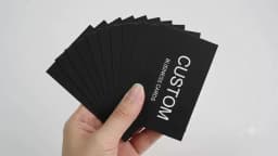 200/500/1000pcs Customizable Cards, Personalized Business Cards with Acrylic Storage Box, Matte Film Thank You Invitations