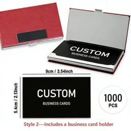 200/500/1000pcs Customizable Cards, Personalized Business Cards with Acrylic Storage Box, Matte Film Thank You Invitations