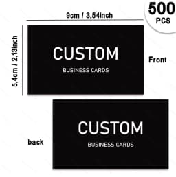 200/500/1000pcs Customizable Cards, Personalized Business Cards with Acrylic Storage Box, Matte Film Thank You Invitations
