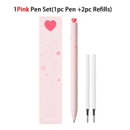 Kaco kawaii Rotary Gel Ink Pen FIRST Heart Cute Caneta 0.5MM Fine Point Smooth Writing Pens with 2 Refill Office School Supplies