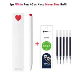 Kaco kawaii Rotary Gel Ink Pen FIRST Heart Cute Caneta 0.5MM Fine Point Smooth Writing Pens with 2 Refill Office School Supplies