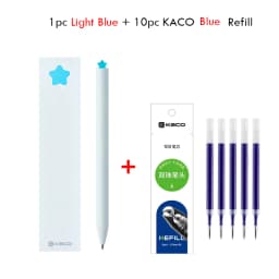 Kaco kawaii Rotary Gel Ink Pen FIRST Heart Cute Caneta 0.5MM Fine Point Smooth Writing Pens with 2 Refill Office School Supplies
