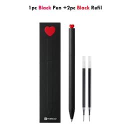 Kaco kawaii Rotary Gel Ink Pen FIRST Heart Cute Caneta 0.5MM Fine Point Smooth Writing Pens with 2 Refill Office School Supplies