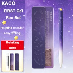 Kaco kawaii Rotary Gel Ink Pen FIRST Heart Cute Caneta 0.5MM Fine Point Smooth Writing Pens with 2 Refill Office School Supplies