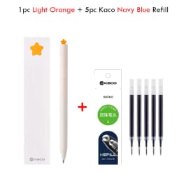 Kaco kawaii Rotary Gel Ink Pen FIRST Heart Cute Caneta 0.5MM Fine Point Smooth Writing Pens with 2 Refill Office School Supplies