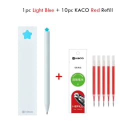 Kaco kawaii Rotary Gel Ink Pen FIRST Heart Cute Caneta 0.5MM Fine Point Smooth Writing Pens with 2 Refill Office School Supplies