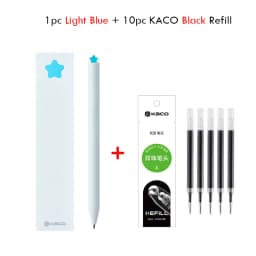 Kaco kawaii Rotary Gel Ink Pen FIRST Heart Cute Caneta 0.5MM Fine Point Smooth Writing Pens with 2 Refill Office School Supplies