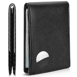 Mens Wallet Card Holder for Smart Wallet for Men Compatible with Apple Air Tag RFID Blocking Slim Carbon Fiber AirTag Wallet