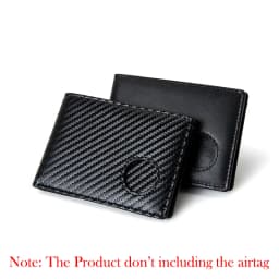 Mens Wallet Card Holder for Smart Wallet for Men Compatible with Apple Air Tag RFID Blocking Slim Carbon Fiber AirTag Wallet