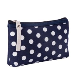 Classic Hot Selling Polka Dot Fabric Makeup Bags Waterproof Portable Zipper Wash Cosmetic Pouch Girl Phone Key Bag