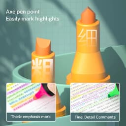 Deli 10Pcs Highlighters Set Large Capacity Chisel Tip Candy Color Markers Student Stationery School Supplies
