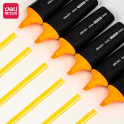 Deli 10Pcs Highlighters Set Large Capacity Chisel Tip Candy Color Markers Student Stationery School Supplies