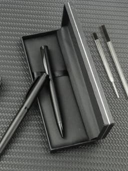 1 Set of Ballpoint Pen and Rollerball Pen with Two Replaceable Pen Refills and Gift Box, Suitable for Business, School, Journaling
