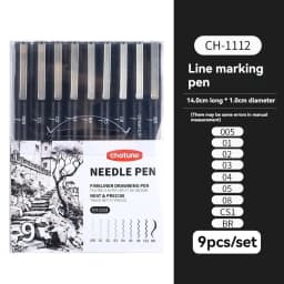 15/3 Size Fineliner Pens Black Micro Pigment Liner Pen Multiliner Drawing Pen for Artist Sketching Drawing Drafting Comic Design