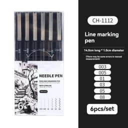 15/3 Size Fineliner Pens Black Micro Pigment Liner Pen Multiliner Drawing Pen for Artist Sketching Drawing Drafting Comic Design