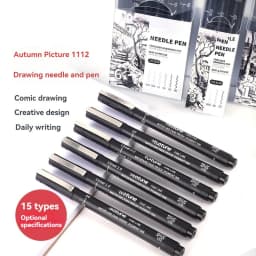 15/3 Size Fineliner Pens Black Micro Pigment Liner Pen Multiliner Drawing Pen for Artist Sketching Drawing Drafting Comic Design