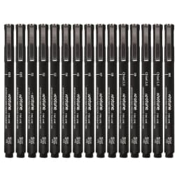 15/3 Size Fineliner Pens Black Micro Pigment Liner Pen Multiliner Drawing Pen for Artist Sketching Drawing Drafting Comic Design