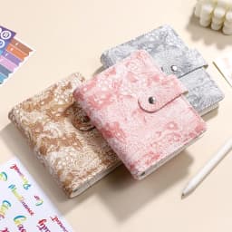 A5 A6 A7 Vintage Embossed Cover Money Budget Planner Binder DIY Binder Notebook Cover Diary Agenda Planner Paper Cover School