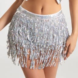 Stage Performance Belly Dance Layer Sequins Tassel Chain Belts Skirt Wrap Club Indian Latin Hula Dancer Beach Hip Waist Scarf