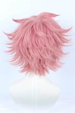 Anime Cosplay Wig Short Halloween Costume Hero Wig Pink For Fairy Tail Natsu Dragnee Wigs Party