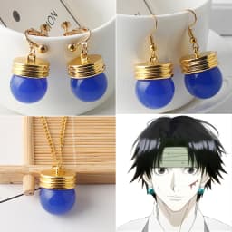 anime cosplay HUNTERxHUNTER pendant necklace earring figure KURORO 3D metal ball model prop jewelry accessories fans gifts