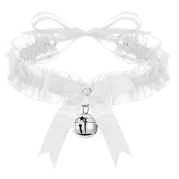 Lace Aesthetic Necklace Bow Knot Bell Choker Necklace Women's Cute Collar Gothic Simple Sexy Lovely Pendant Fashion Jewelry